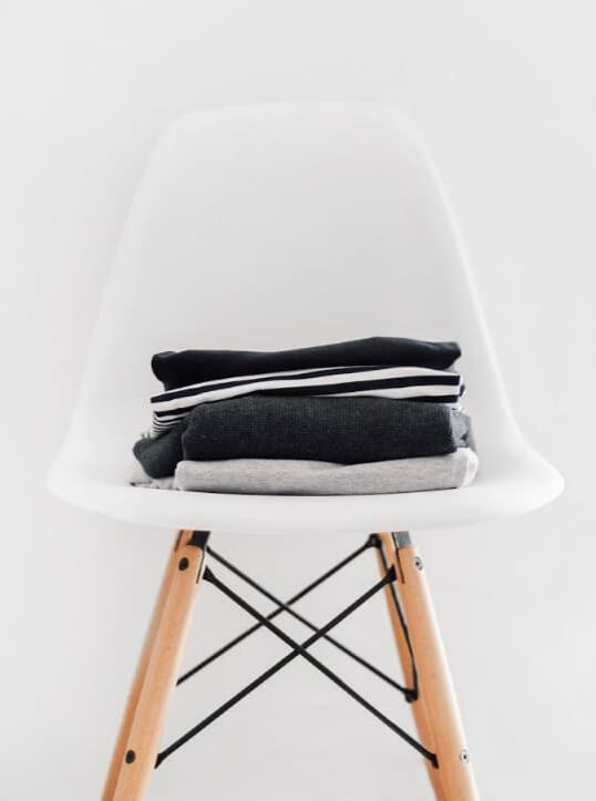 Folded Clothes in a stack from a Closet Edit in Tucson